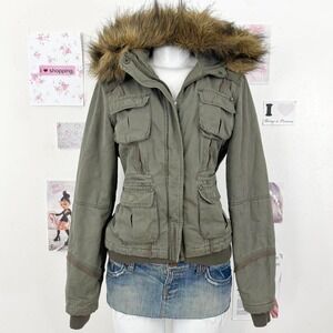 Northbrook Sports Olive Cargo Fur Hood Parka